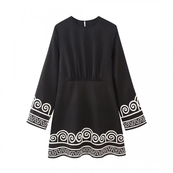 Summer Women Fashion Casual Round Neck Long Sleeve...